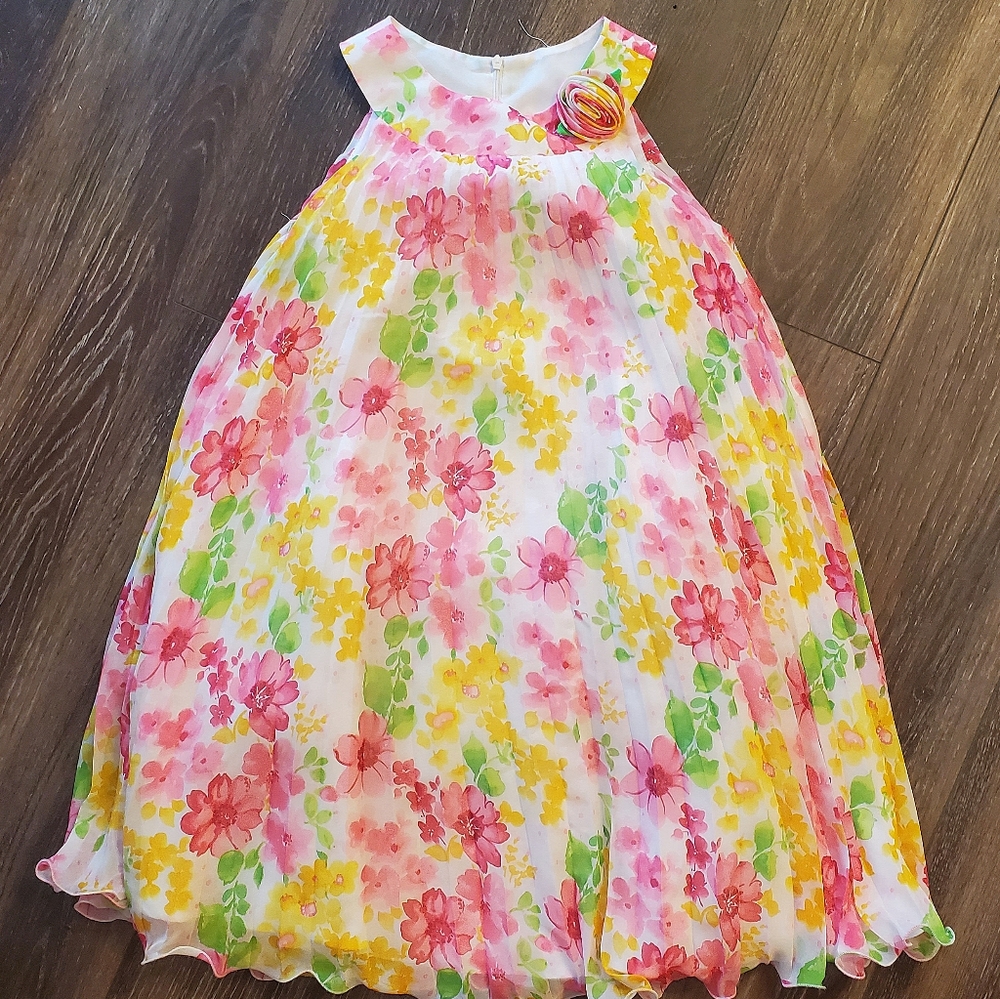 American Princess Layered Floral Dress, EUC! Size 7
